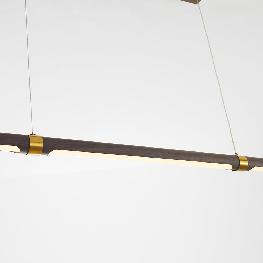 Muto Modern Minimalist Pendant Light, Metal Water Transfer Wood | ventumra