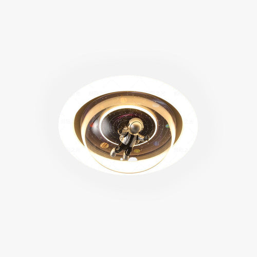 Aria Cosmic Astronaut & Galaxy Motif Flush Mount Ceiling Light - Neutralighting
