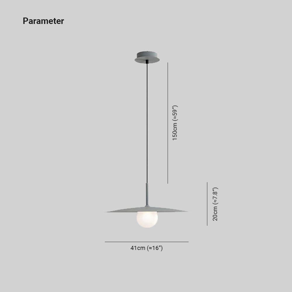 Arisha Modern Dish-shaped Metal Pendant Light, Black/White/Grey | ventumra