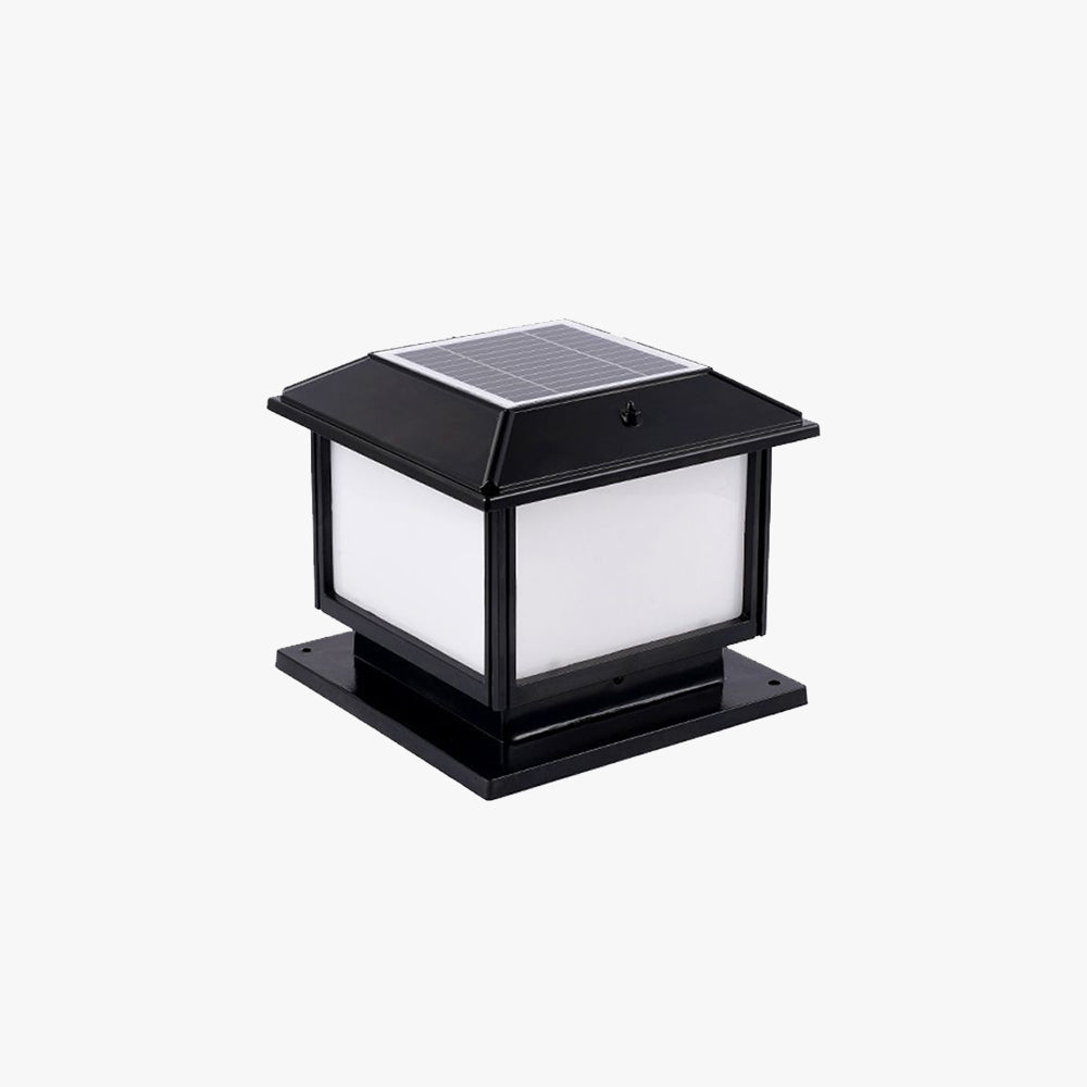 Ray Vintage Rectangle Metal Outdoor Solar Lamps, Black/Bronze - Neutralighting