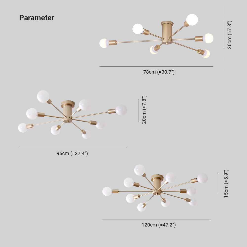 Valentina Modern Globe Bubble Flush Mount Ceiling Light | ventumra