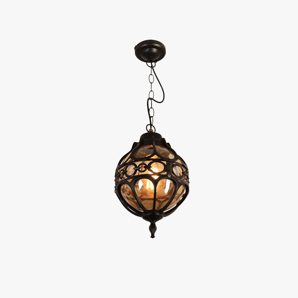Silva Loft Sphere Vintage Farmhouse Rustic Pendant Light Black/Bronze Dining Room - Neutralighting