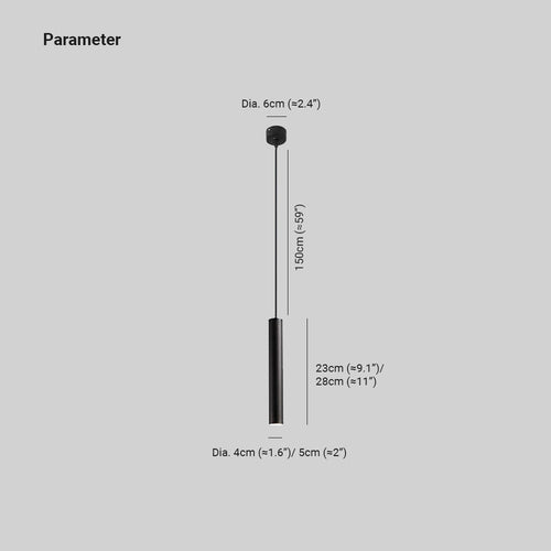 Arisha Minimalist Cylinder Black Pendant Light | ventumra