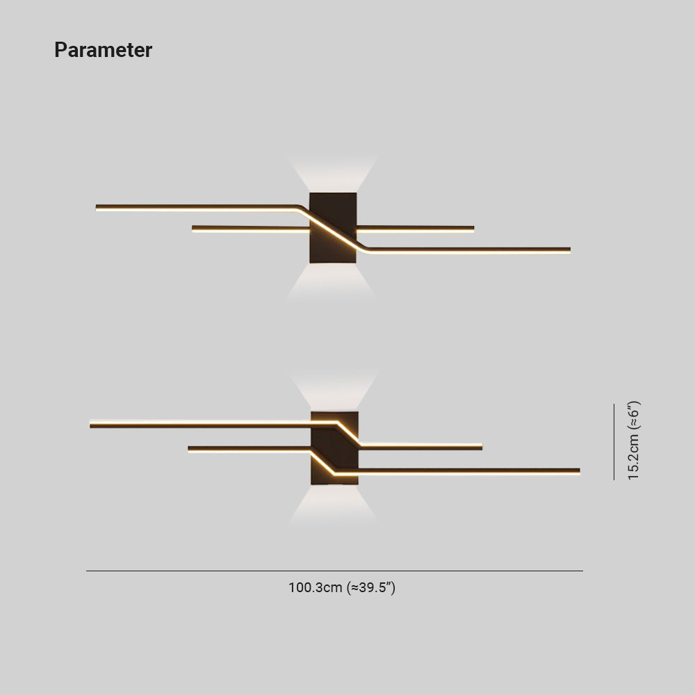 Arisha Minimalist Linear Metal Vanity Wall Light | ventumra