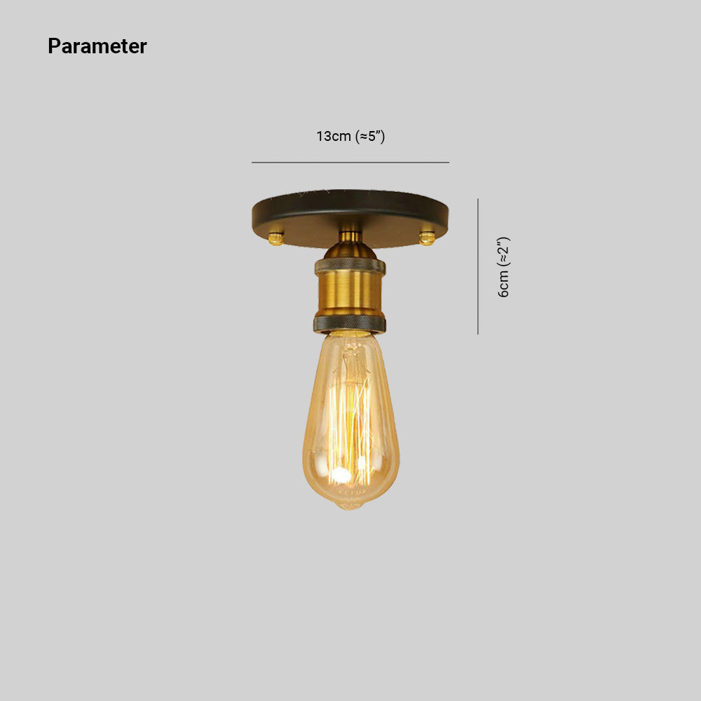 Silva Retro Vintage Bulb Semi-Flush Mount Ceiling Light | ventumra