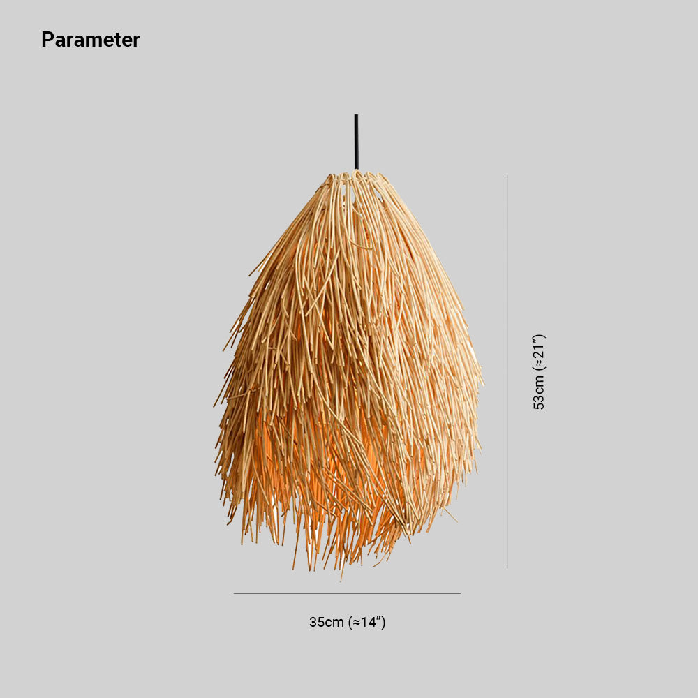 Muto Designer Handmade Weave Pendant Light, Rattan | ventumra
