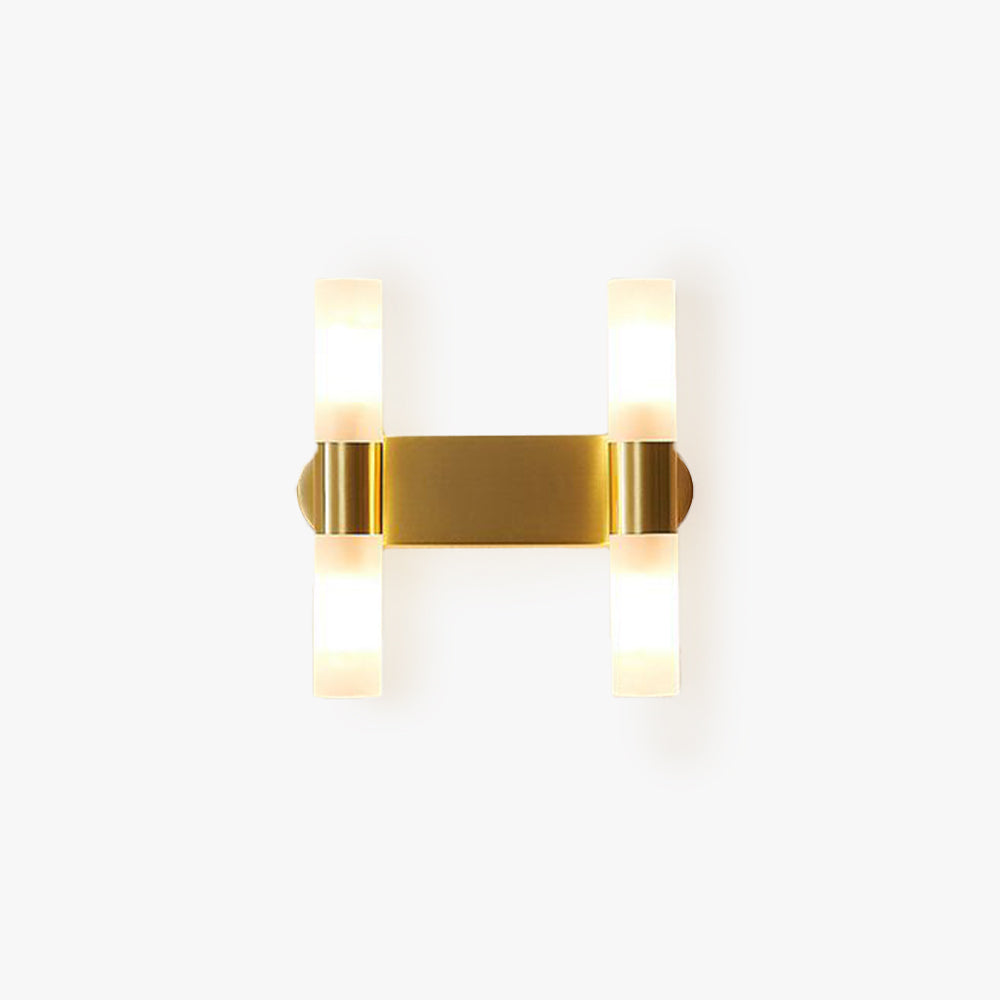 Arisha Modern Cylindrical Metal Led Wall Lamp, Gold - Neutralighting