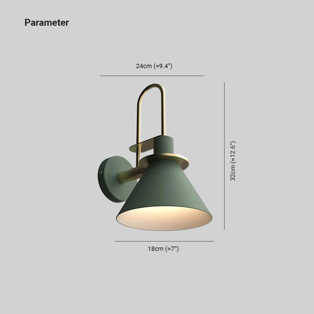 Valentina Vintage Horn Shape Metal Wall Lamp, Living room/Bedroom/Bathroom | ventumra