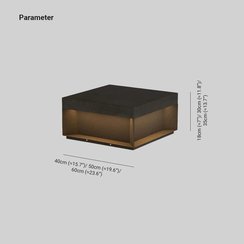 Elow Outdoor Post Lamps Modern Square Solar | ventumra
