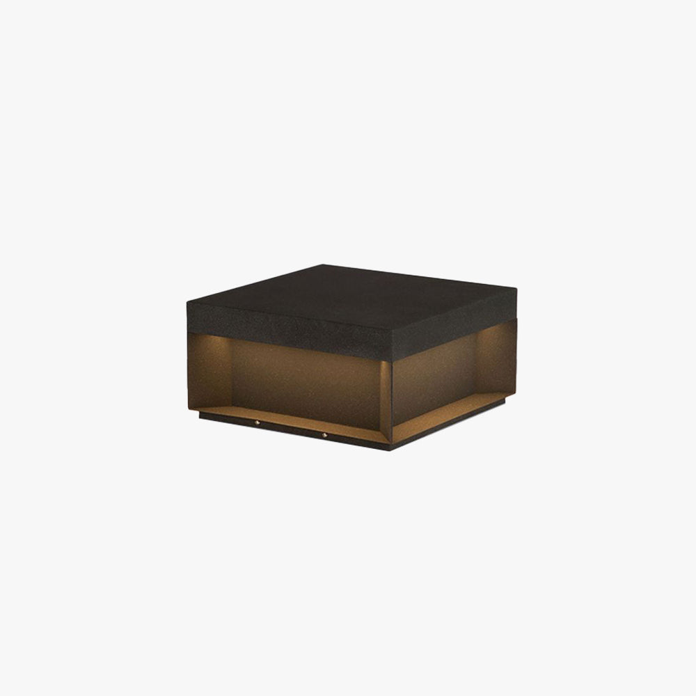 Elow Outdoor Post Lamps Modern Square Solar - Neutralighting