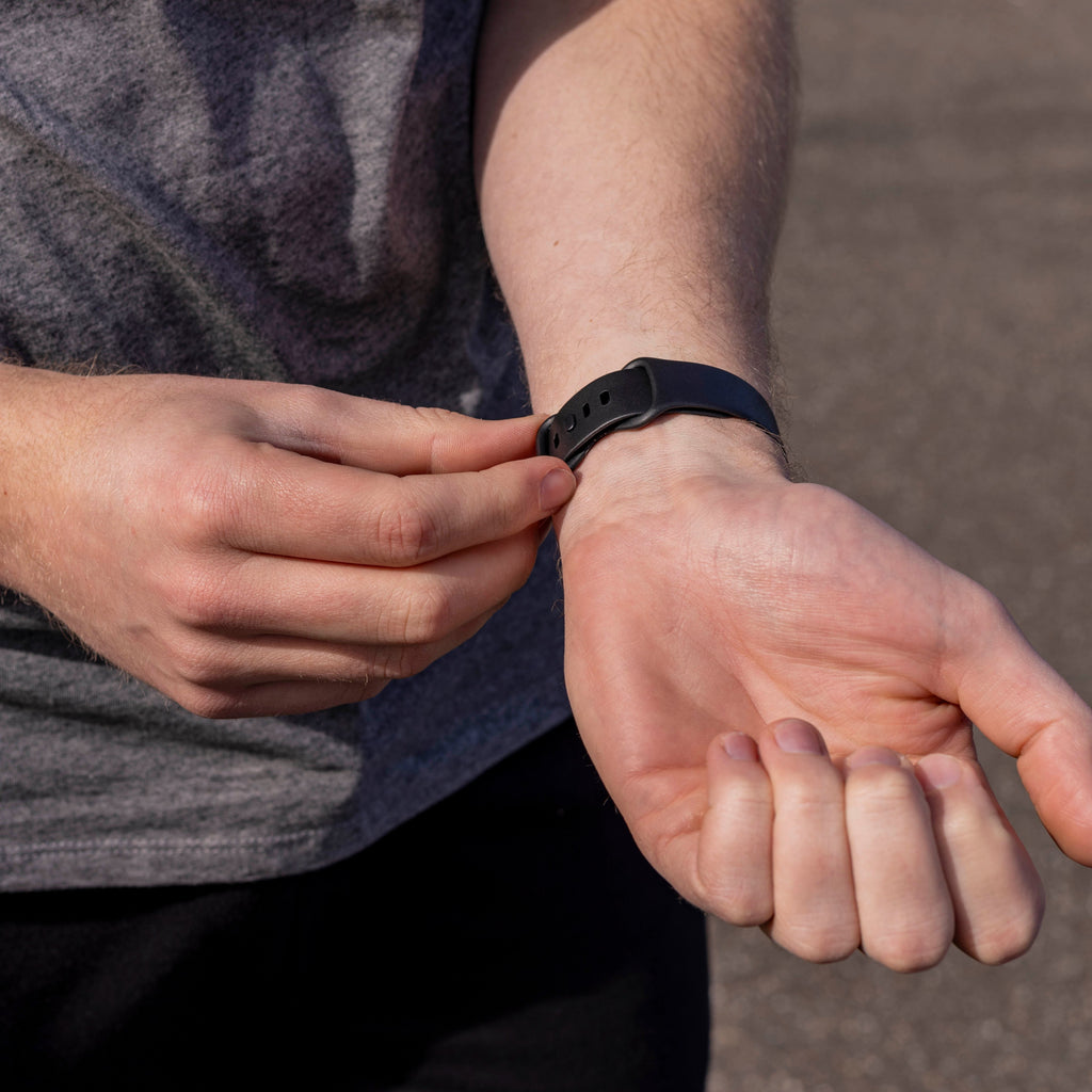 Klassieke vervangende zwarte siliconenband voor Fitbit Versa 3 | Ventumra