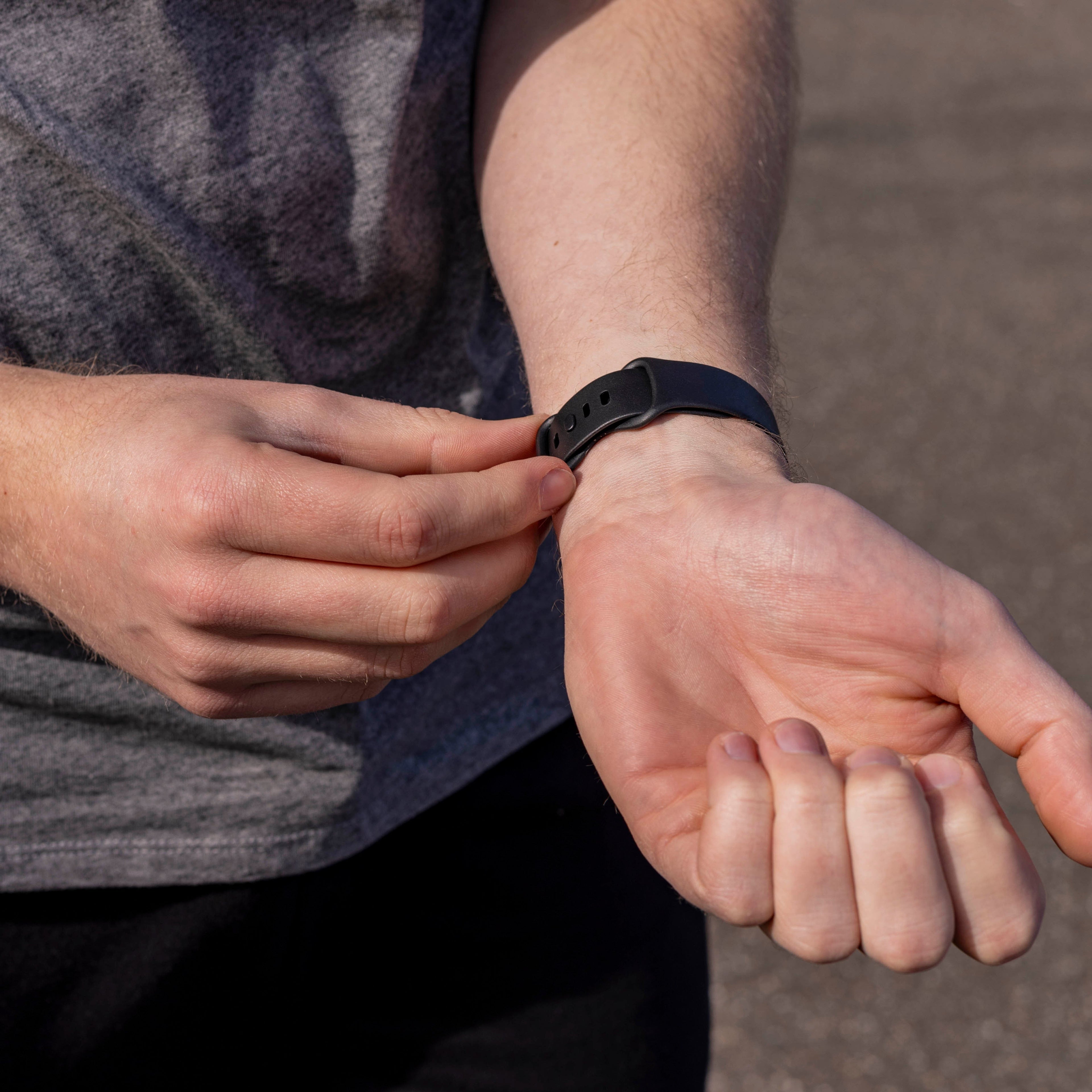Klassieke vervangende zwarte siliconenband voor Fitbit Versa 3 | Ventumra