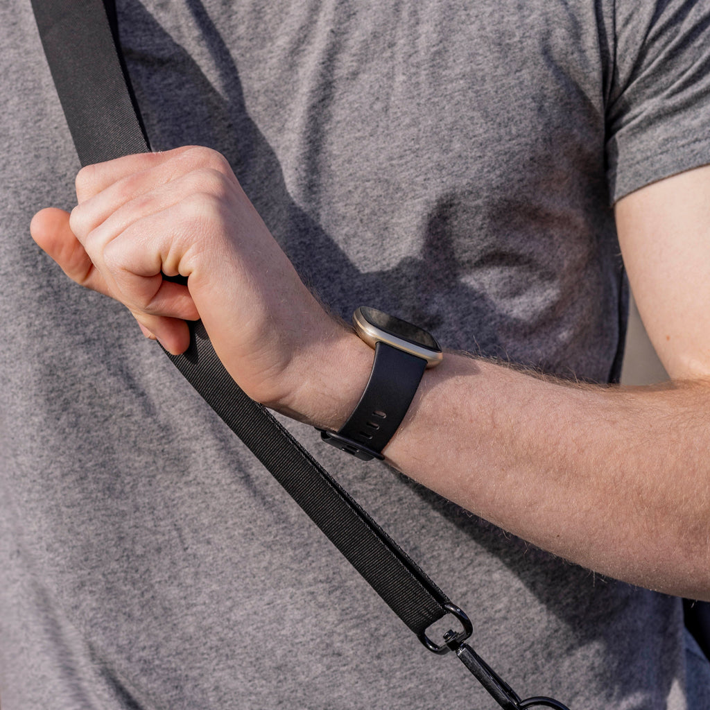 Klassieke vervangende zwarte siliconenband voor Fitbit Versa 3 | Ventumra