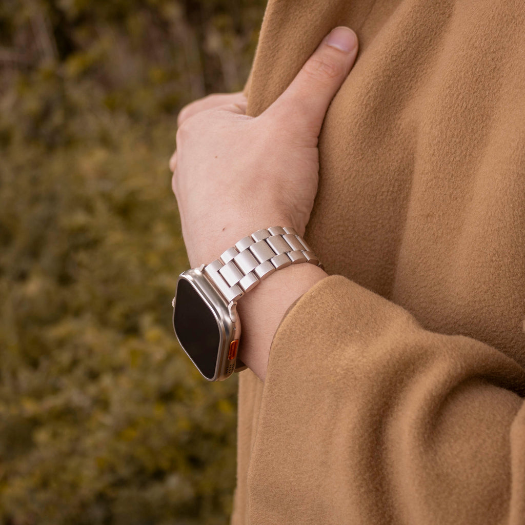 Μπρασελέ για Apple Watch σε φινίρισμα Starlight με ασφαλές κούμπωμα | Ventumra