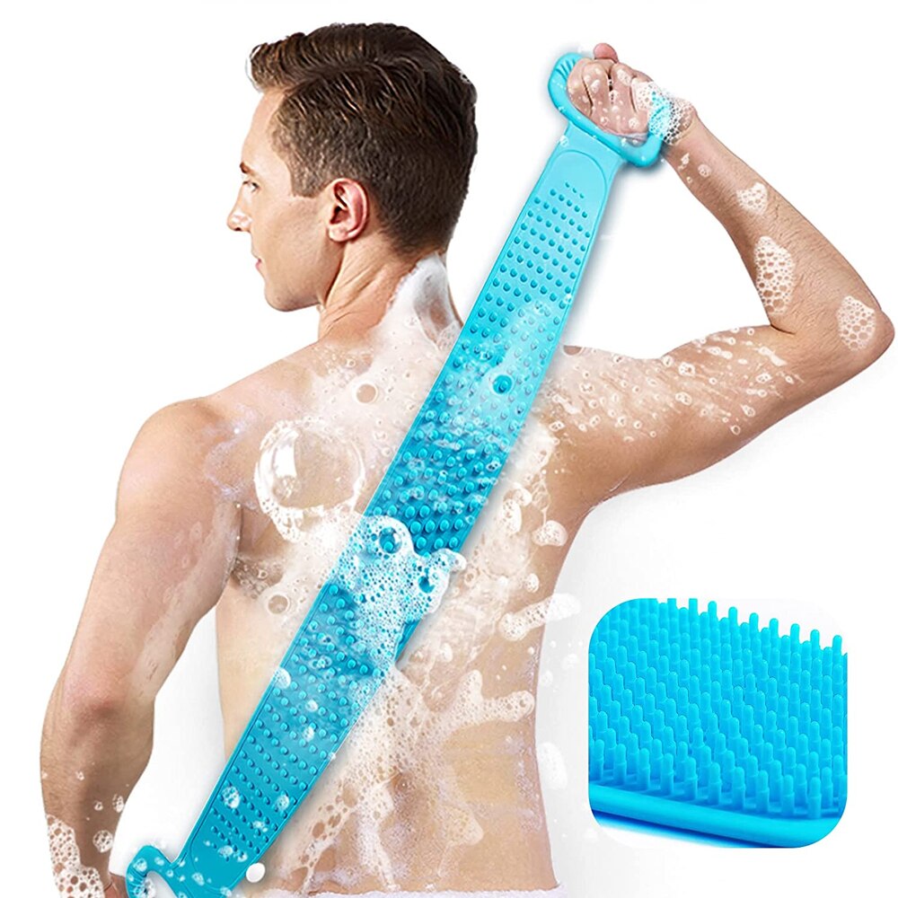 Long-Handle Back Brush — Deep Cleansing Massage Scrubber