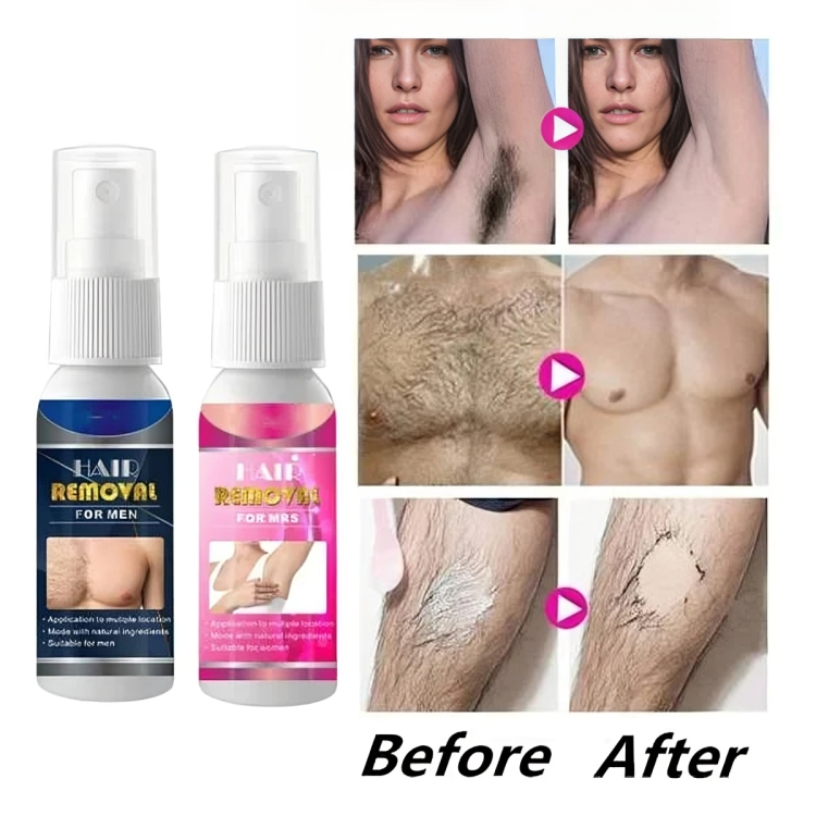 Spray pentru îndepărtarea nedureroasă a părului — piele mătăsoasă în câteva secunde