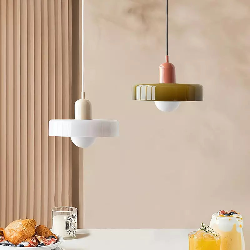 Aeronis Glass Pendant Light With Gloss White Finish For Modern Interiors