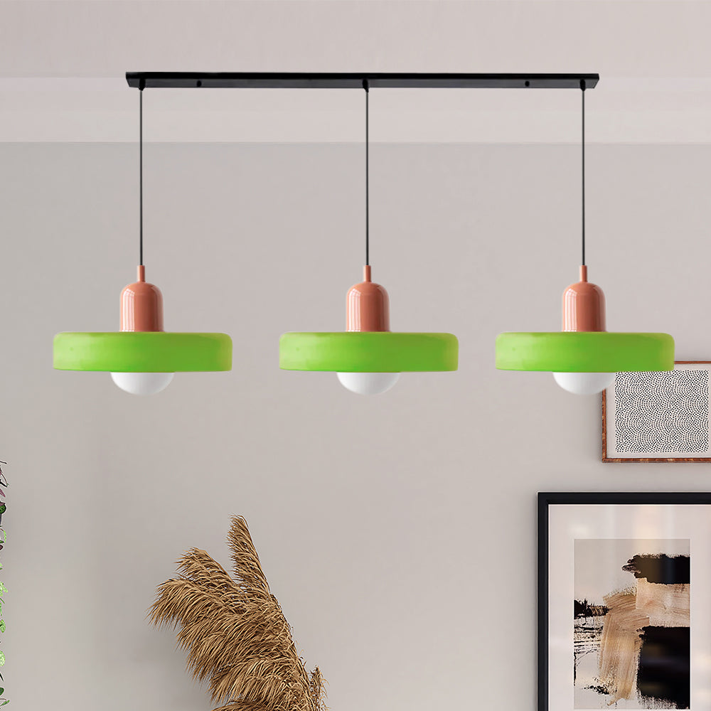 Astra Glass Pendant Light in Bauhaus Style for Kitchen