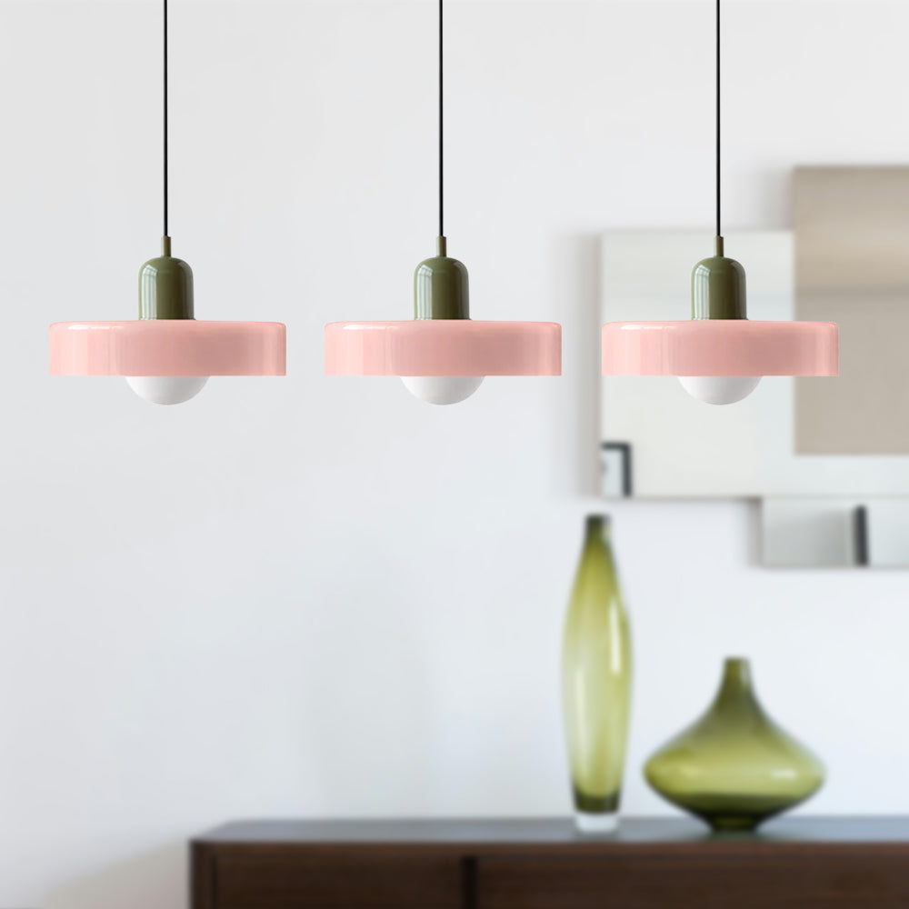 Astra Glass Pendant Light in Bauhaus Style for Kitchen