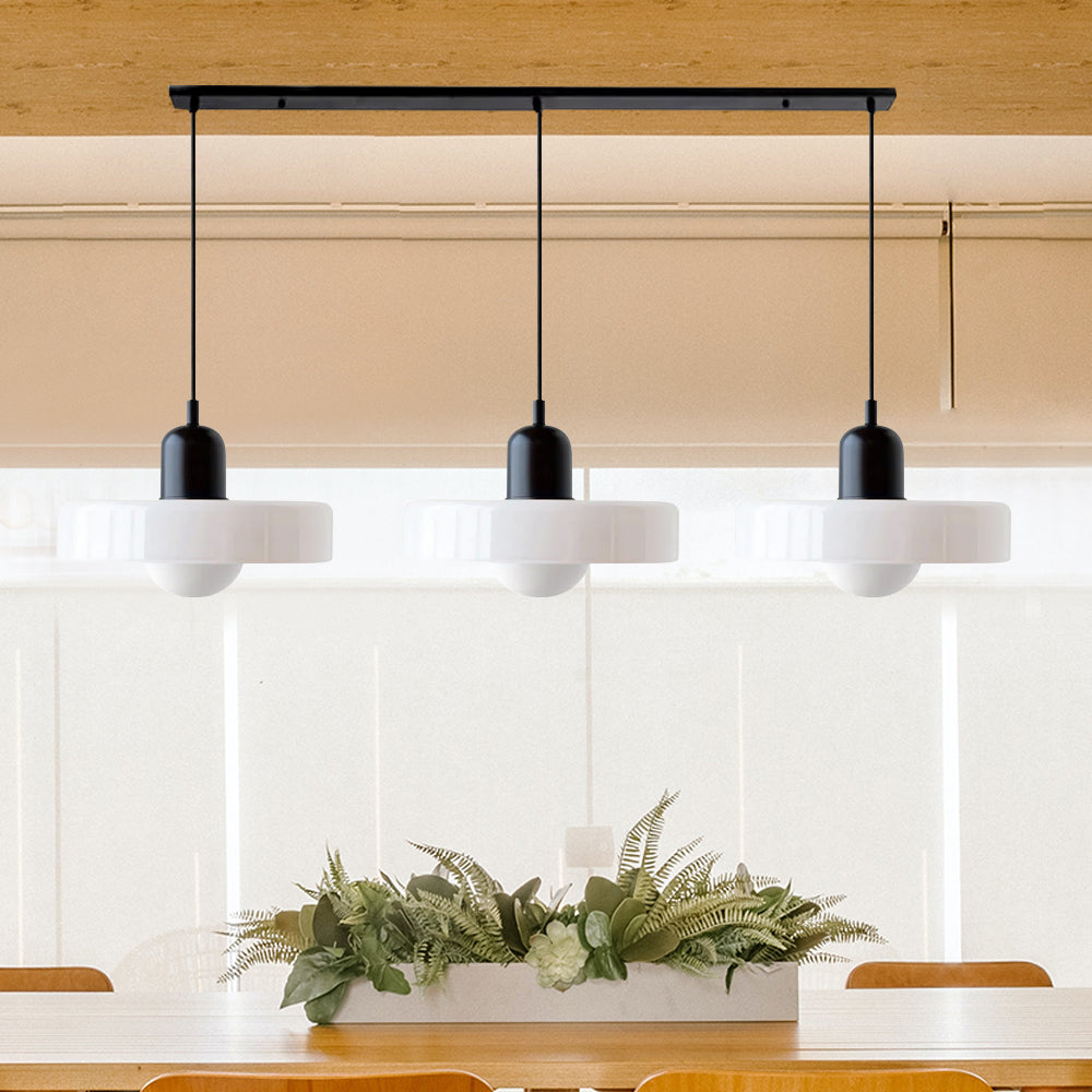 Astra Glass Pendant Light in Bauhaus Style for Kitchen