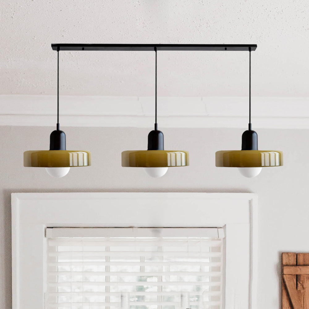 Astra Glass Pendant Light in Bauhaus Style for Kitchen