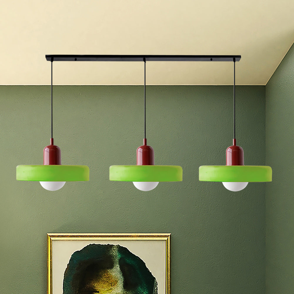 Astra Glass Pendant Light in Bauhaus Style for Kitchen