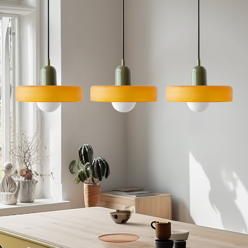 Astra Glass Pendant Light in Bauhaus Style for Kitchen
