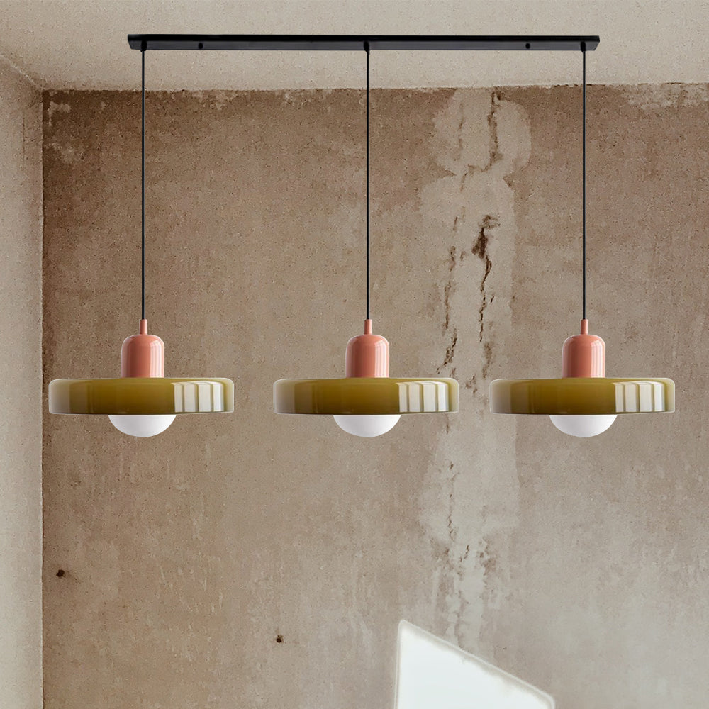 Astra Glass Pendant Light in Bauhaus Style for Kitchen