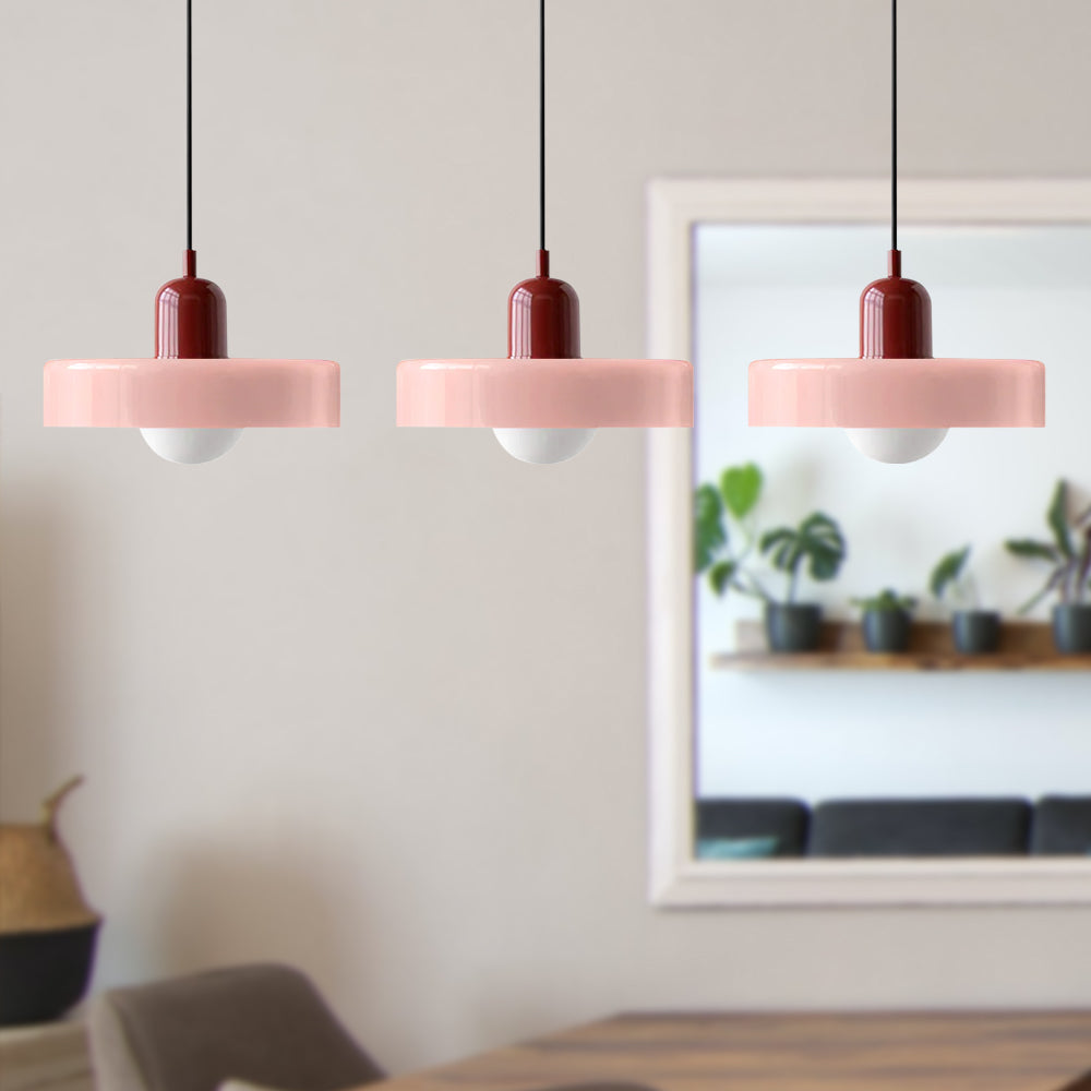 Astra Glass Pendant Light in Bauhaus Style for Kitchen