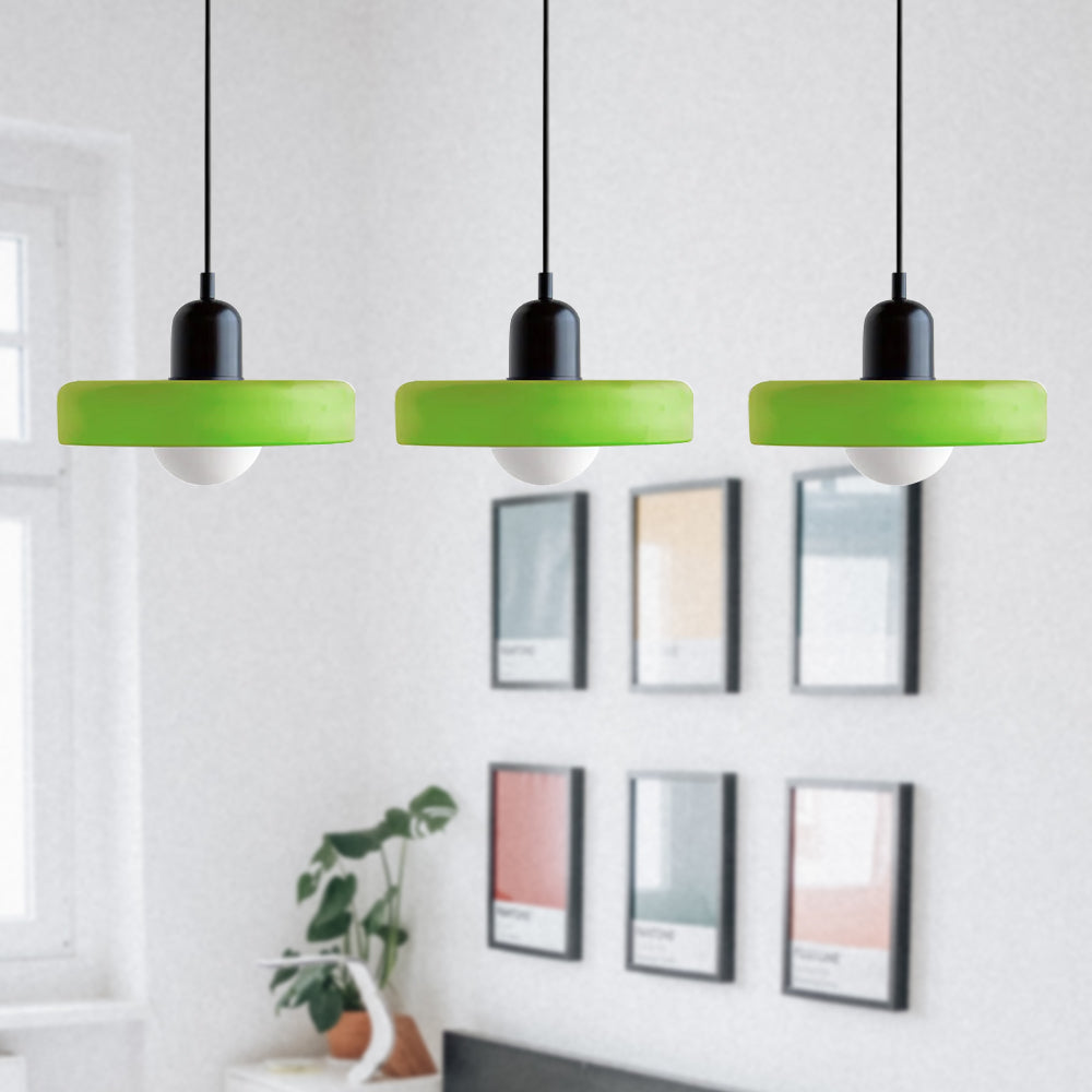 Astra Glass Pendant Light in Bauhaus Style for Kitchen