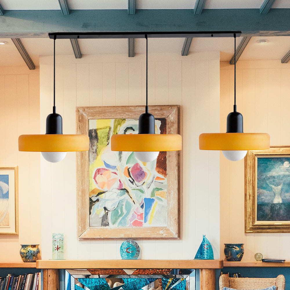 Astra Glass Pendant Light in Bauhaus Style for Kitchen