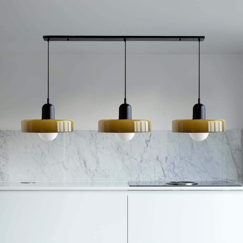 Astra Glass Pendant Light in Bauhaus Style for Kitchen