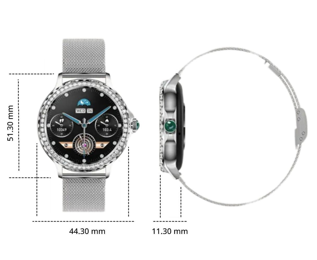 Elegante Multifunktions-Smartwatch für Damen — Verstellbares Armband