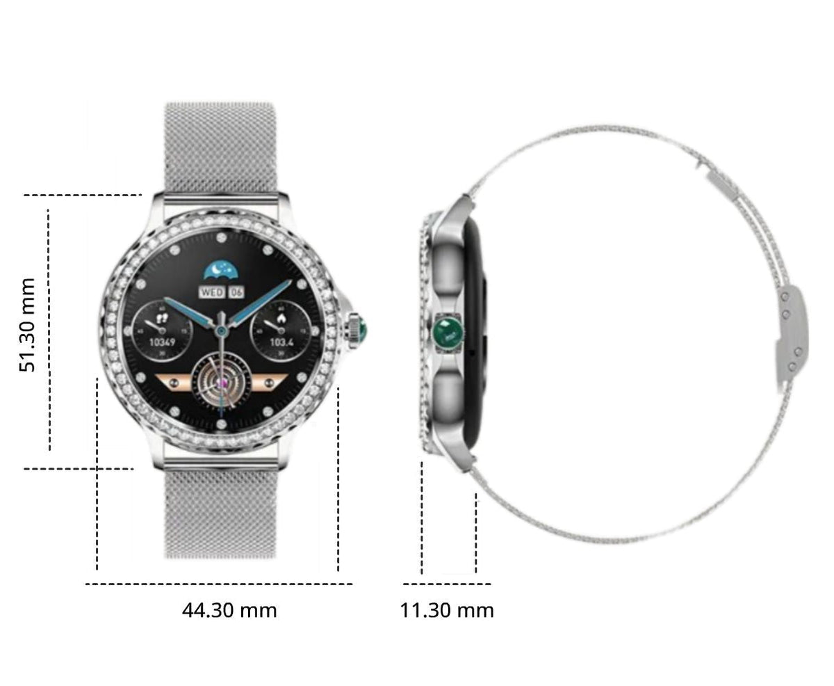 Elegante Multifunktions-Smartwatch für Damen — Verstellbares Armband