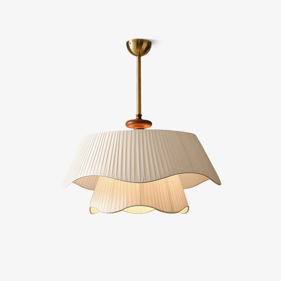 Vespara | Graceful Pendant Lamp For Modern Interiors With Metal Glass And Wood Accents