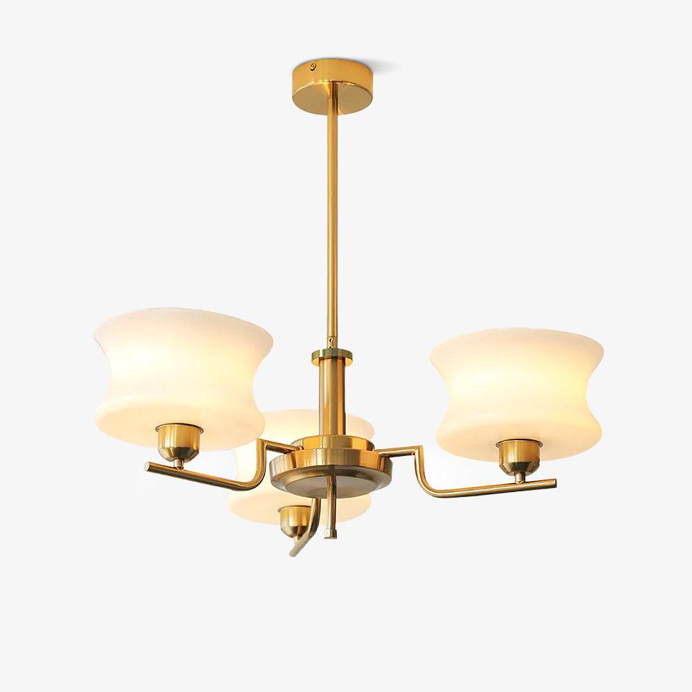 Vintage Gold Glass Ceiling Chandelier Light Fixture | Ventumra