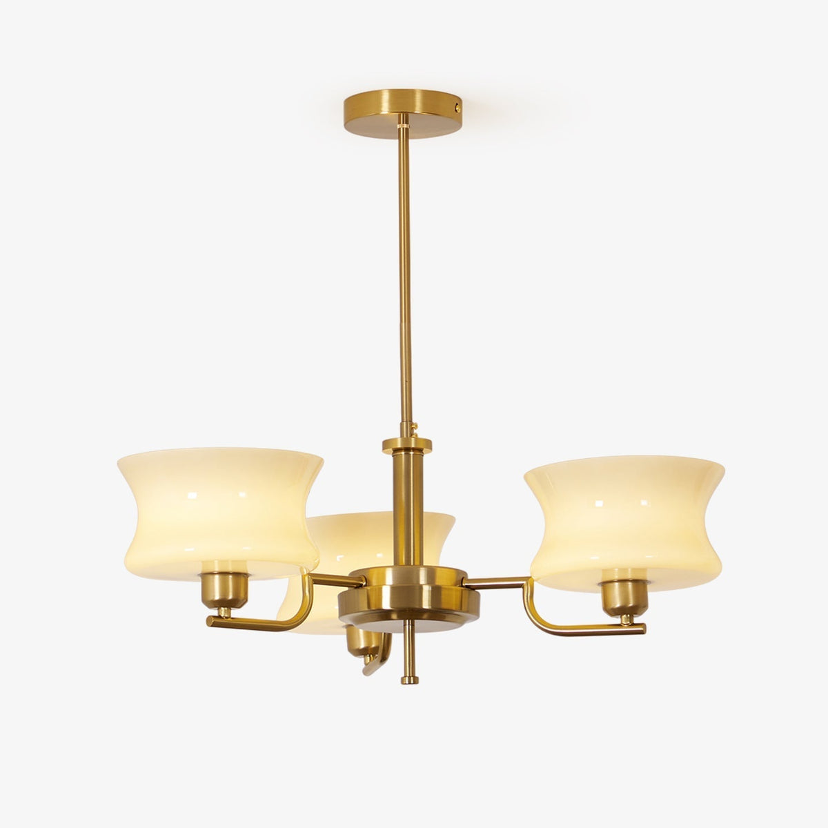 Vintage Gold Glass Ceiling Chandelier Light Fixture | Ventumra