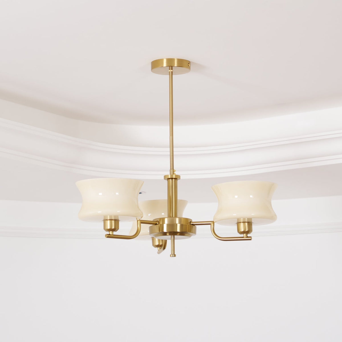 Vintage Gold Glass Ceiling Chandelier Light Fixture | Ventumra