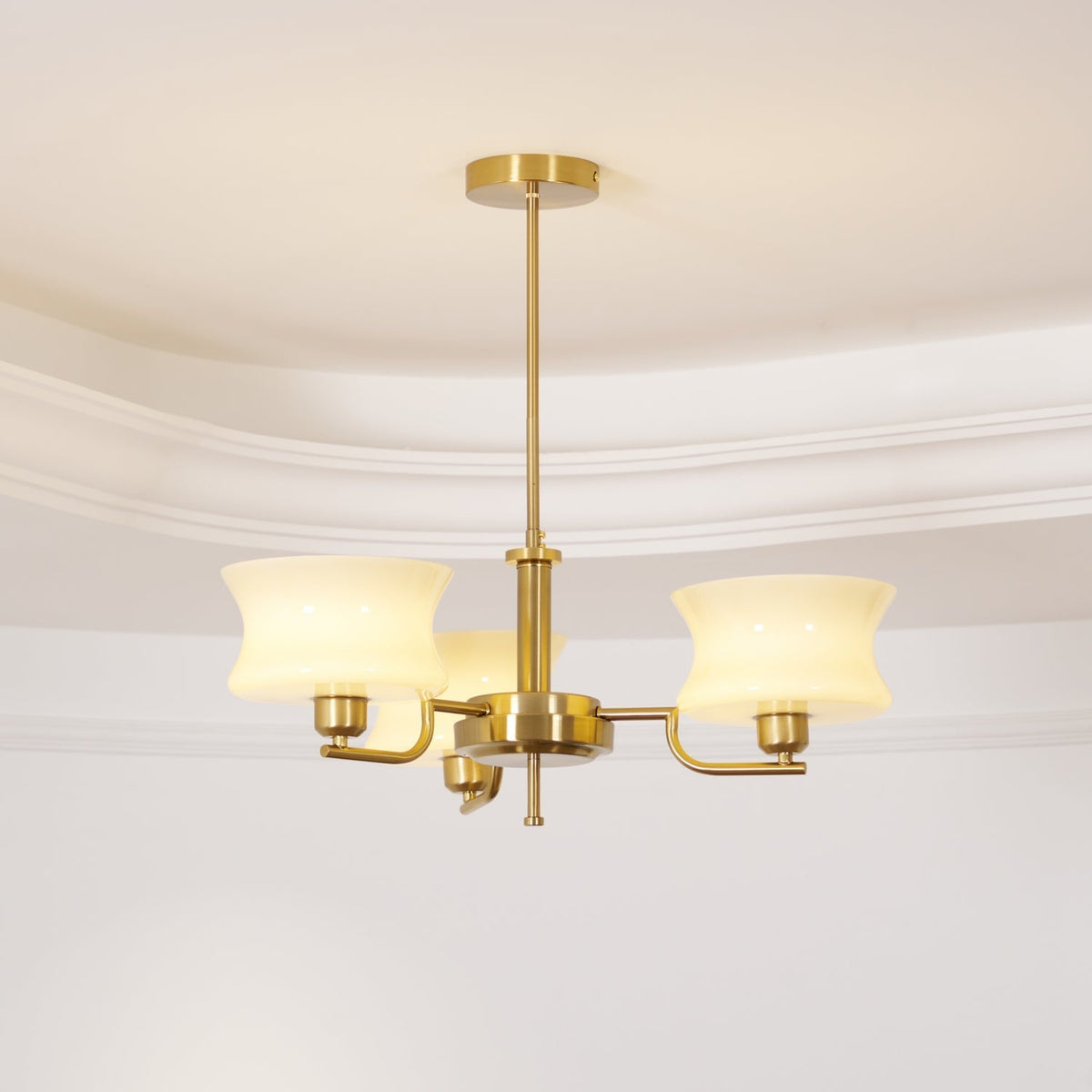 Vintage Gold Glass Ceiling Chandelier Light Fixture | Ventumra