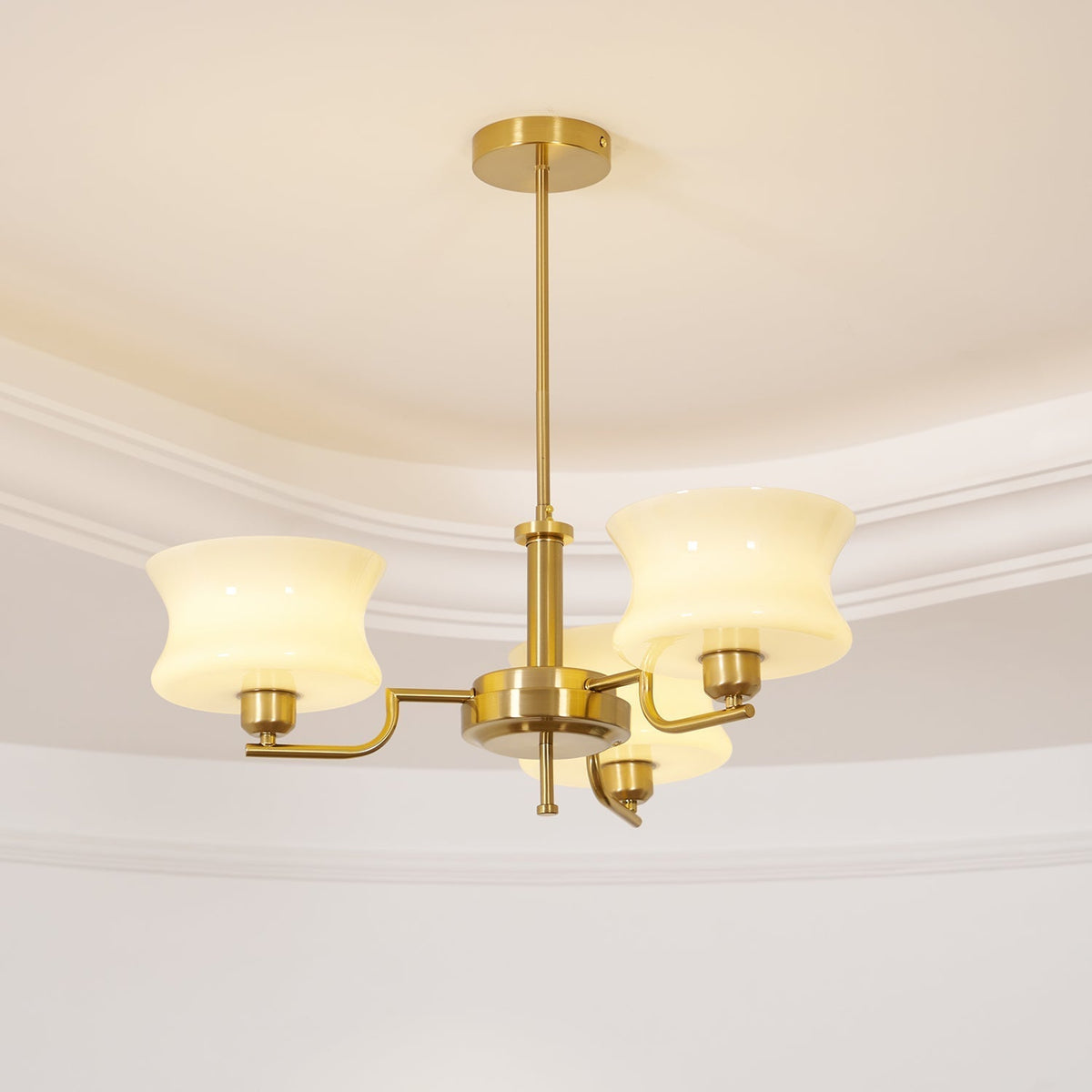 Vintage Gold Glass Ceiling Chandelier Light Fixture | Ventumra