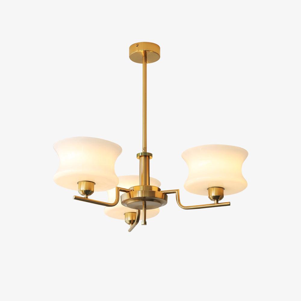 Vintage Gold Glass Ceiling Chandelier Light Fixture | Ventumra
