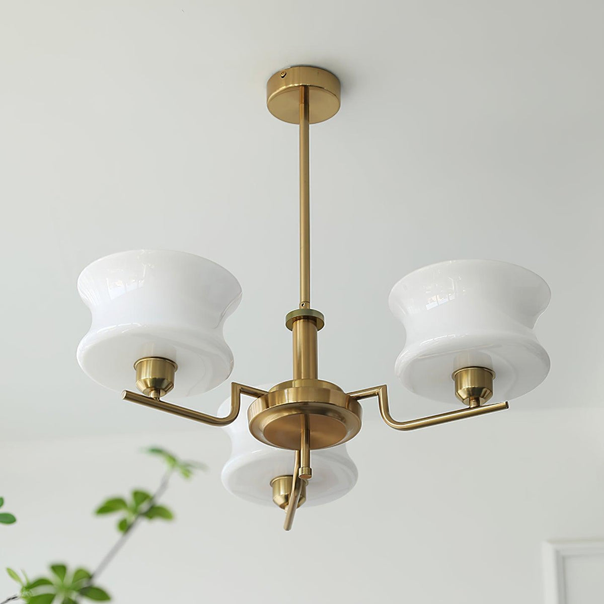Vintage Gold Glass Ceiling Chandelier Light Fixture | Ventumra