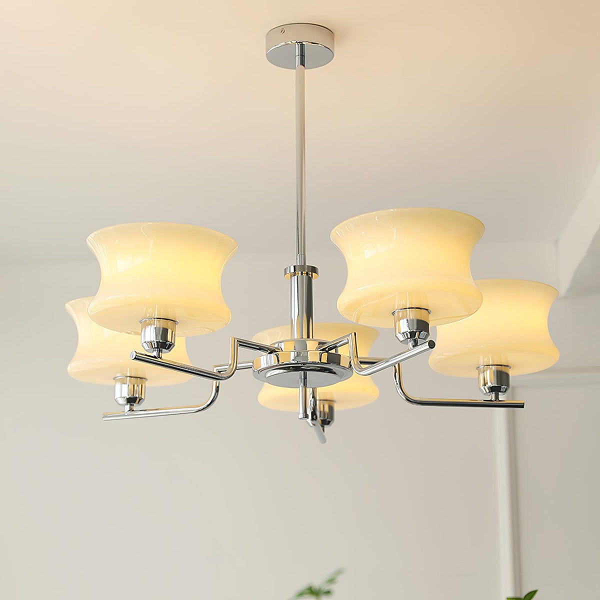 Vintage Gold Glass Ceiling Chandelier Light Fixture | Ventumra