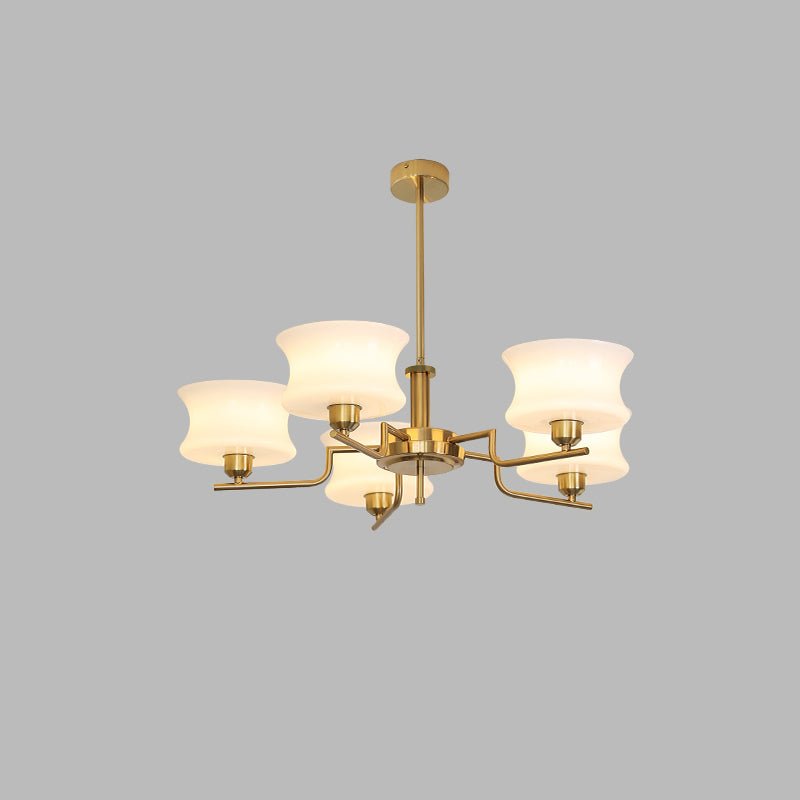 Vintage Gold Glass Ceiling Chandelier Light Fixture | Ventumra