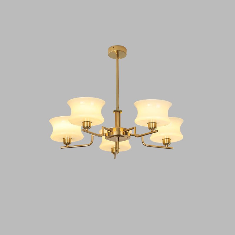 Vintage Gold Glass Ceiling Chandelier Light Fixture | Ventumra