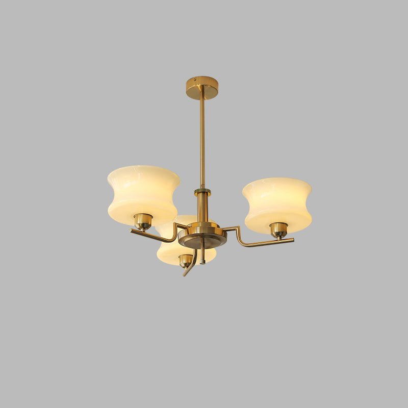 Vintage Gold Glass Ceiling Chandelier Light Fixture | Ventumra