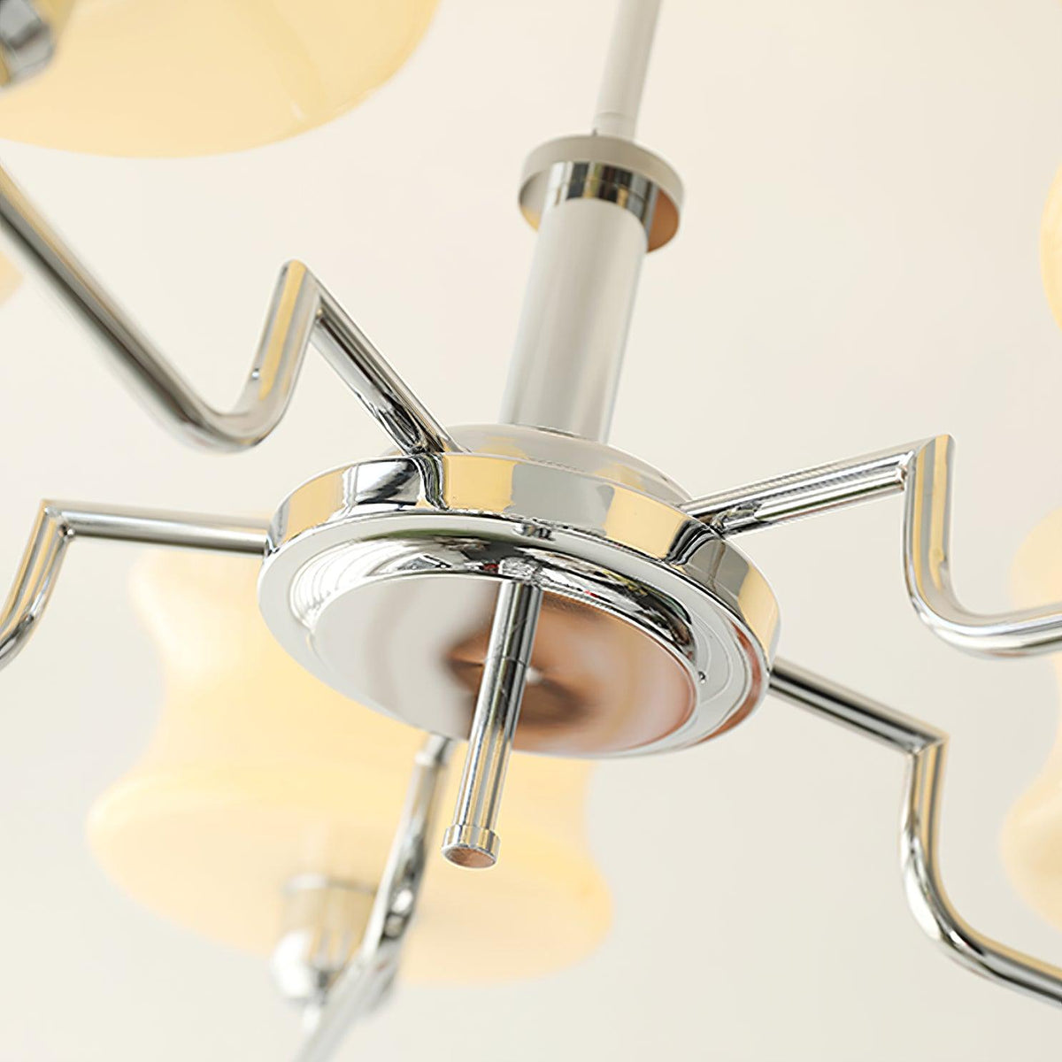 Vintage Gold Glass Ceiling Chandelier Light Fixture | Ventumra