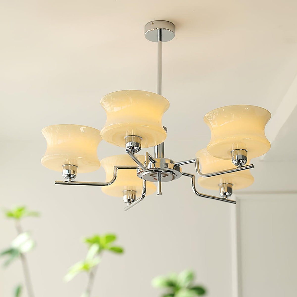 Vintage Gold Glass Ceiling Chandelier Light Fixture | Ventumra