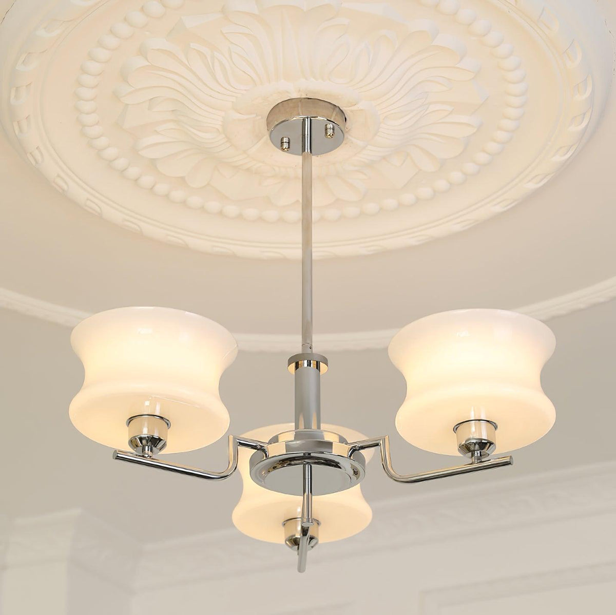 Vintage Gold Glass Ceiling Chandelier Light Fixture | Ventumra