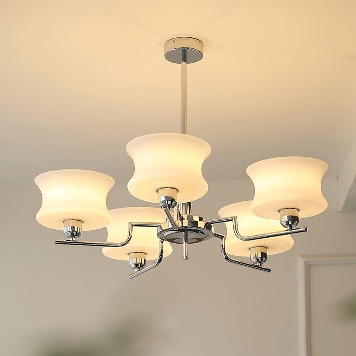 Vintage Gold Glass Ceiling Chandelier Light Fixture | Ventumra